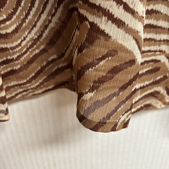 Multiples Ladies Brown Animal Print Tunic W/Buttons & Attached Camisole Size 2X - Picture 7 of 15